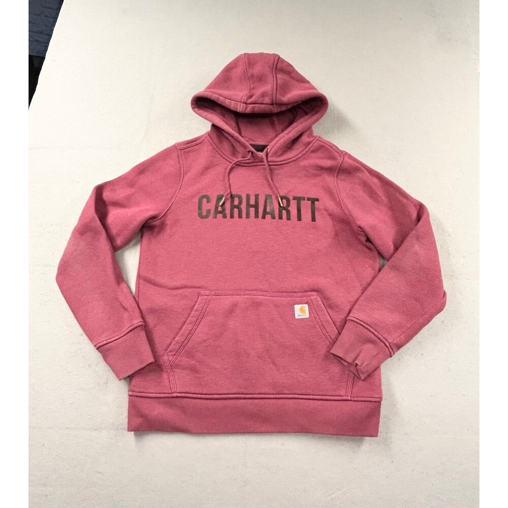 Carhartt Hoodie Logo Sweatshirt Fleece Pullover Small